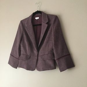 Vintage Burgundy Tweed Blazer